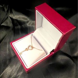 Helzburg Diamond Heart Key Pennant in 10k Rose Gold
